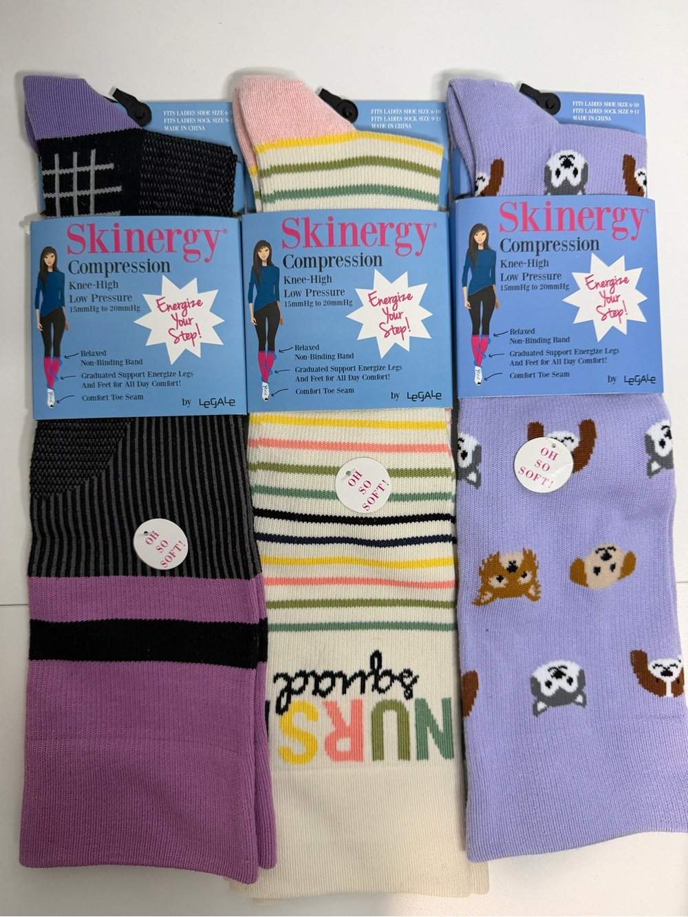 NWT Skinergy Women’s 15-20 mmHg Compression Socks – 3 Pair Bundle